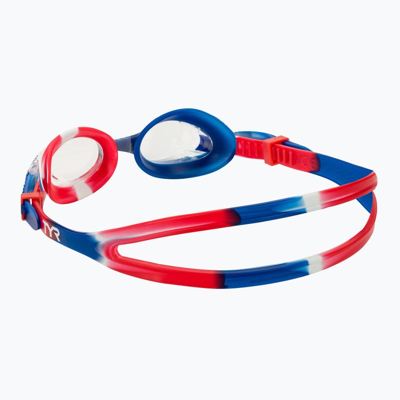 TYR Schwimmbrille USA klar/rot/marine 5