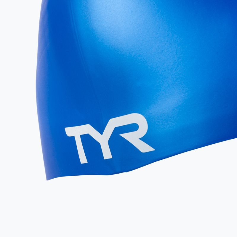 TYR Wrinkle Free Badekappe blau 3