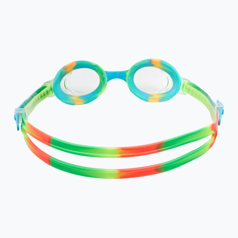 Kinderschwimmbrille TYR Swimple Tie Dye Non-Mirrored klar/ grün/ orange 4