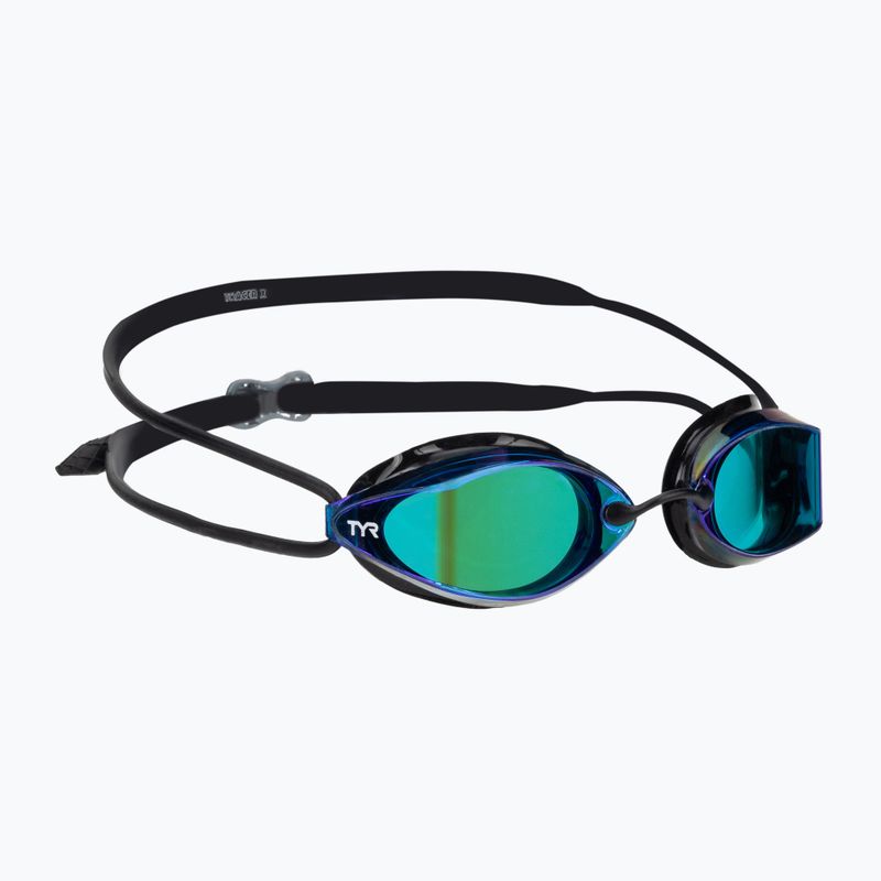 Schwimmbrille TYR Tracer-X Racing Mirrored schwarz-blau LGTRXM_422