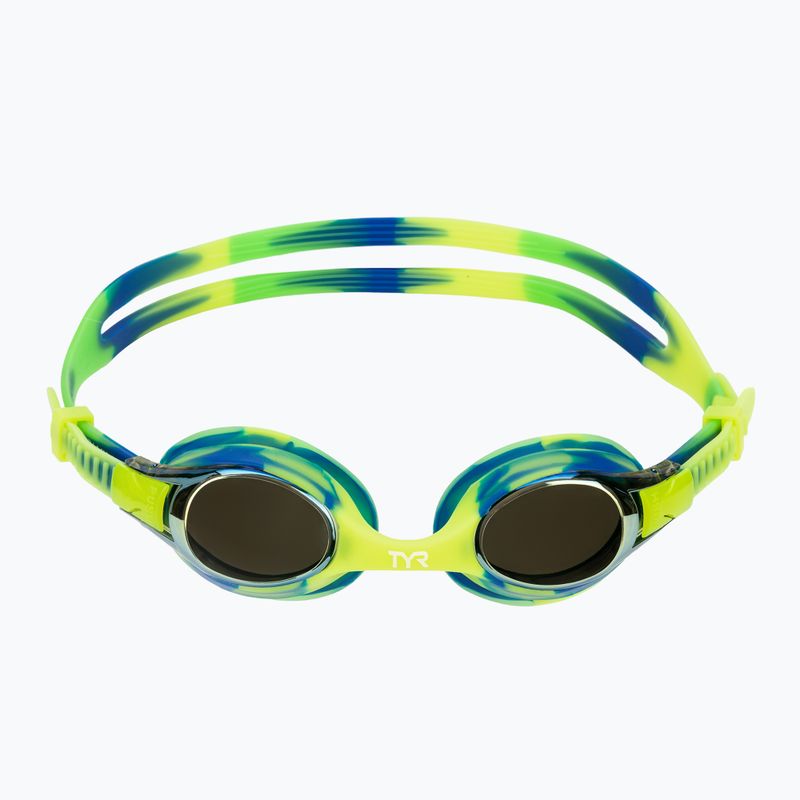 Schwimmbrille Kinder TYR Swimple Tie Dye Mirrored gold/green/blue 2