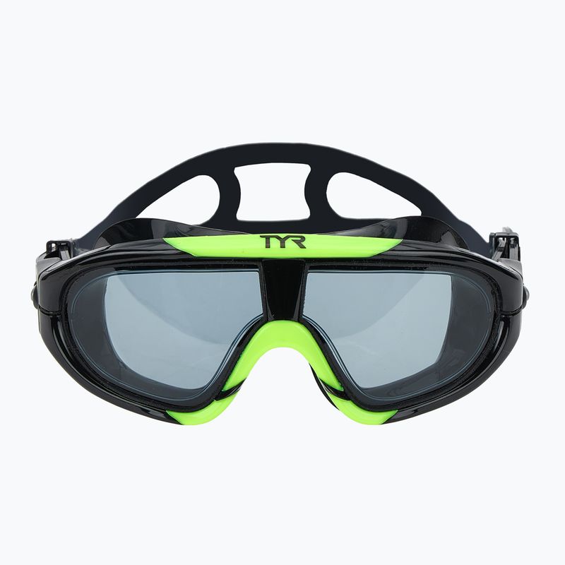 TYR Orion smoke/ schwarz/ gelb Schwimmmaske 2