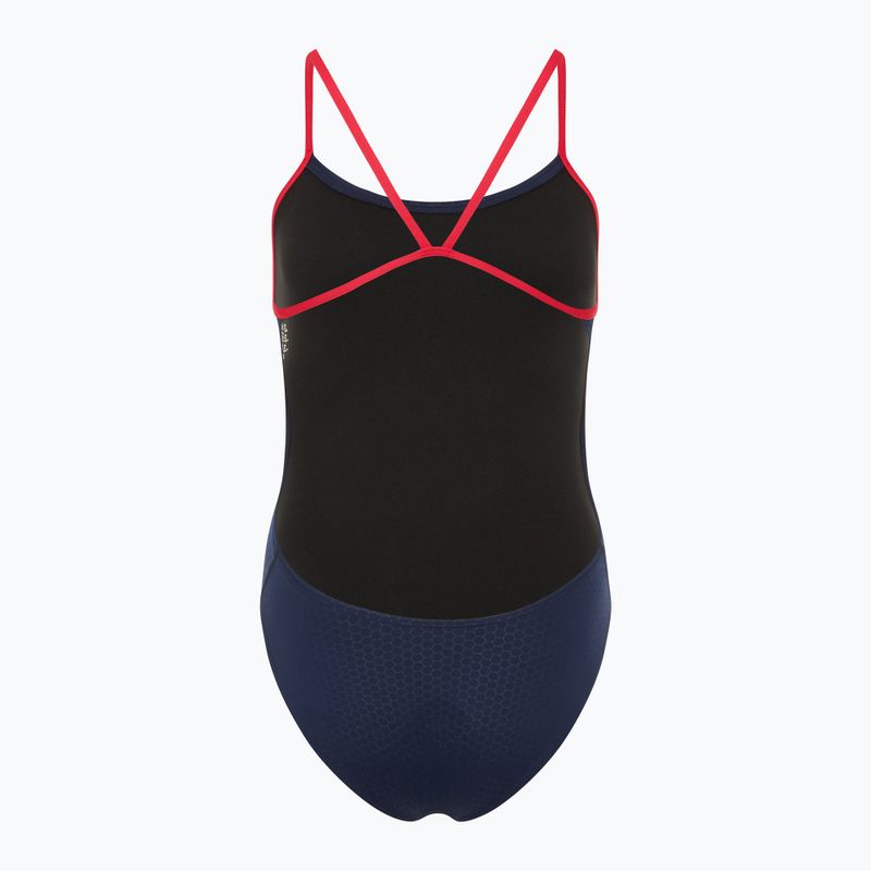 Einteiliger Damen-Badeanzug TYR Hexa Cutoutfit navy/red 2