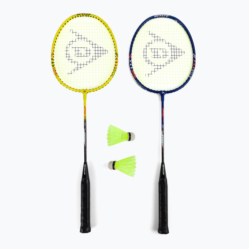 Dunlop Nitro-Star SSX 1.0 Badmintonset blau/gelb 13015319