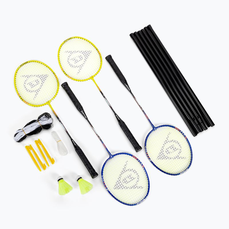 Dunlop Nitro-Star SSX 1.0 4 Spieler Badminton Set blau/gelb 13015340