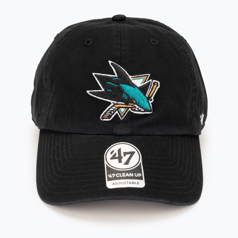 47 Marke NHL San Jose Sharks CLEAN UP Baseballmütze schwarz