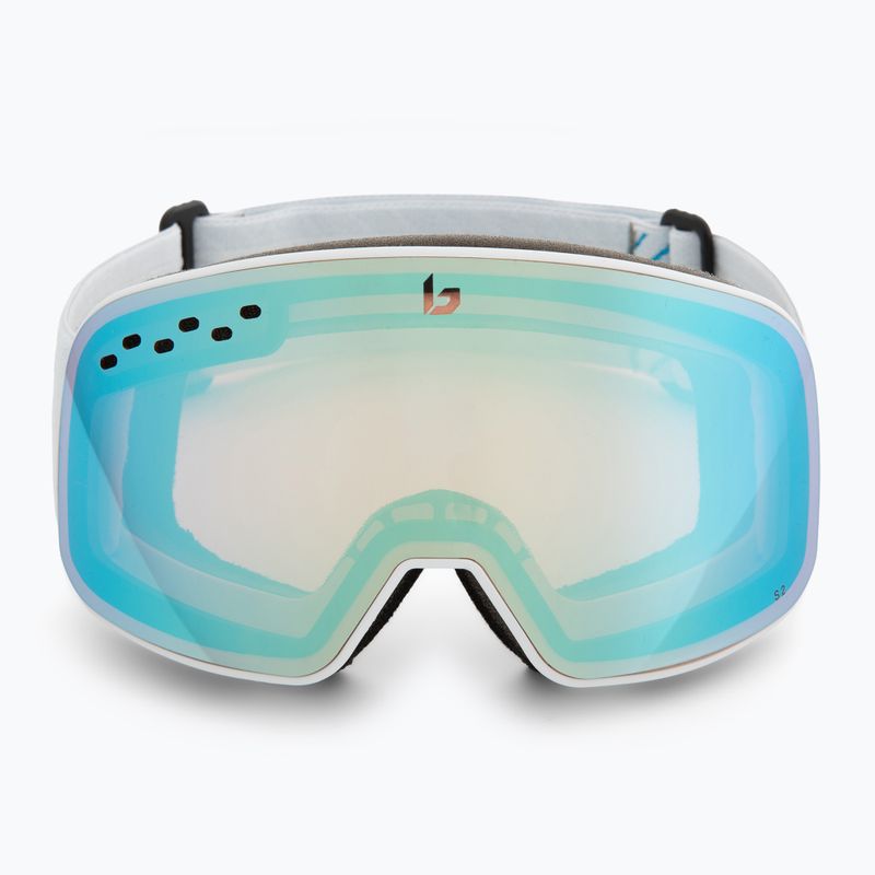 Skibrille Bollé Nevada Small white metalic blue matte/azure 2