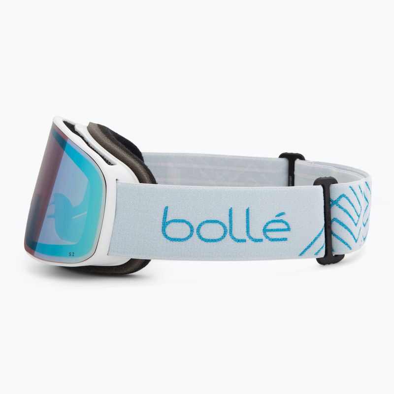Skibrille Bollé Nevada Small white metalic blue matte/azure 4