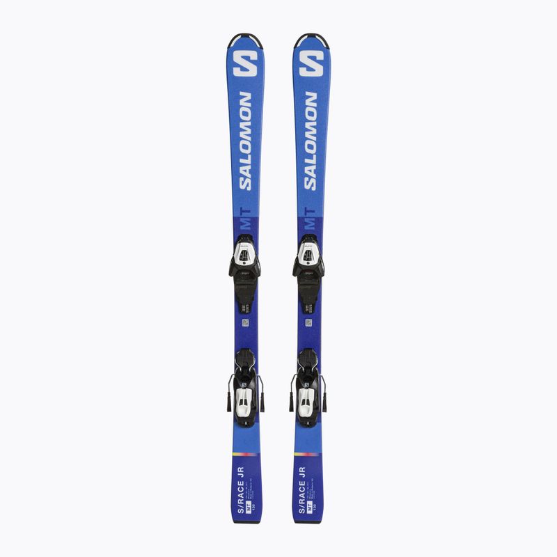 Kinder-Abfahrtsski Salomon S/Race MT Jr + L6 race blau/weiß