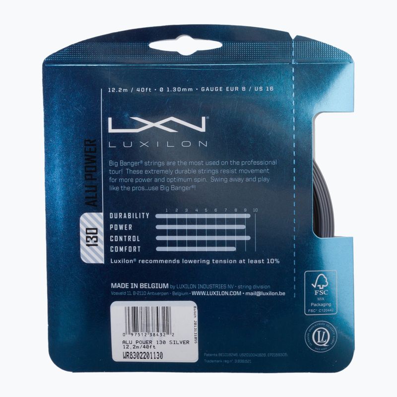 Luxilon Alu Power 130 Tennissaite 12 2 m silber WR8302201 2