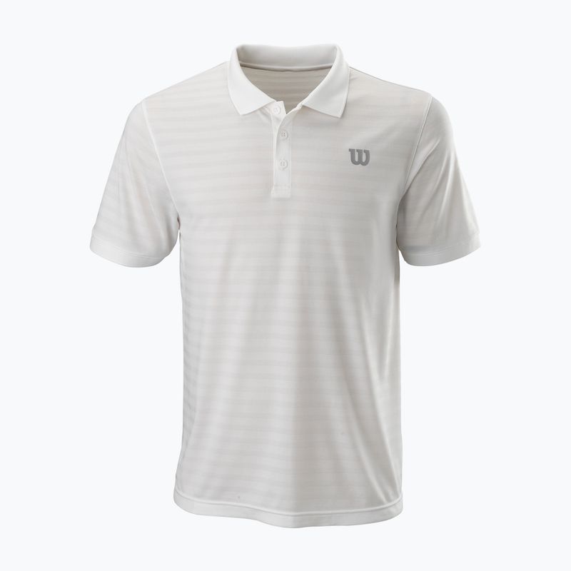 Herren Tennishemd Wilson Stripe Polo weiß WRA789703