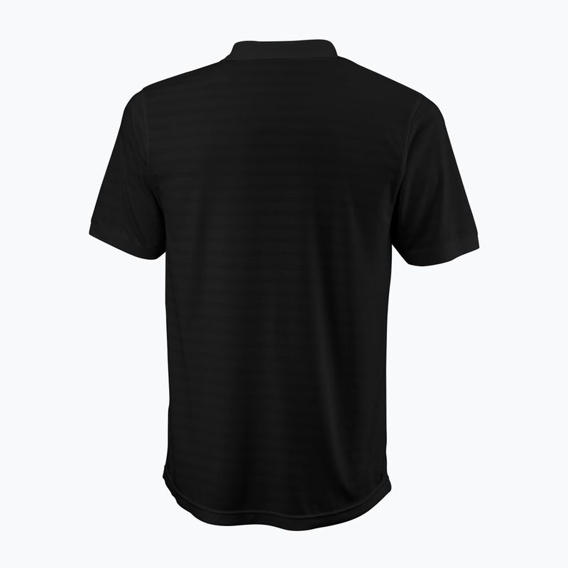 Herren Tennishemd Wilson Stripe Polo schwarz WRA789707 2