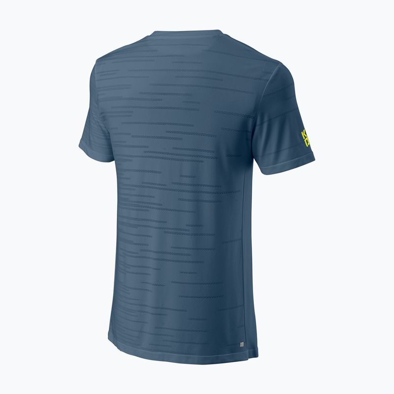 Herren Tennishemd Wilson KAOS Rapide SMLS Crew II blau WRA813802 2
