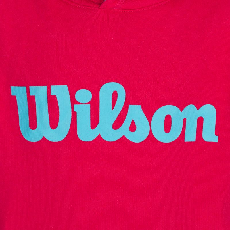Wilson Kinder Tennis Sweatshirt Script Cotton PO Hoody rosa WRA769221 3