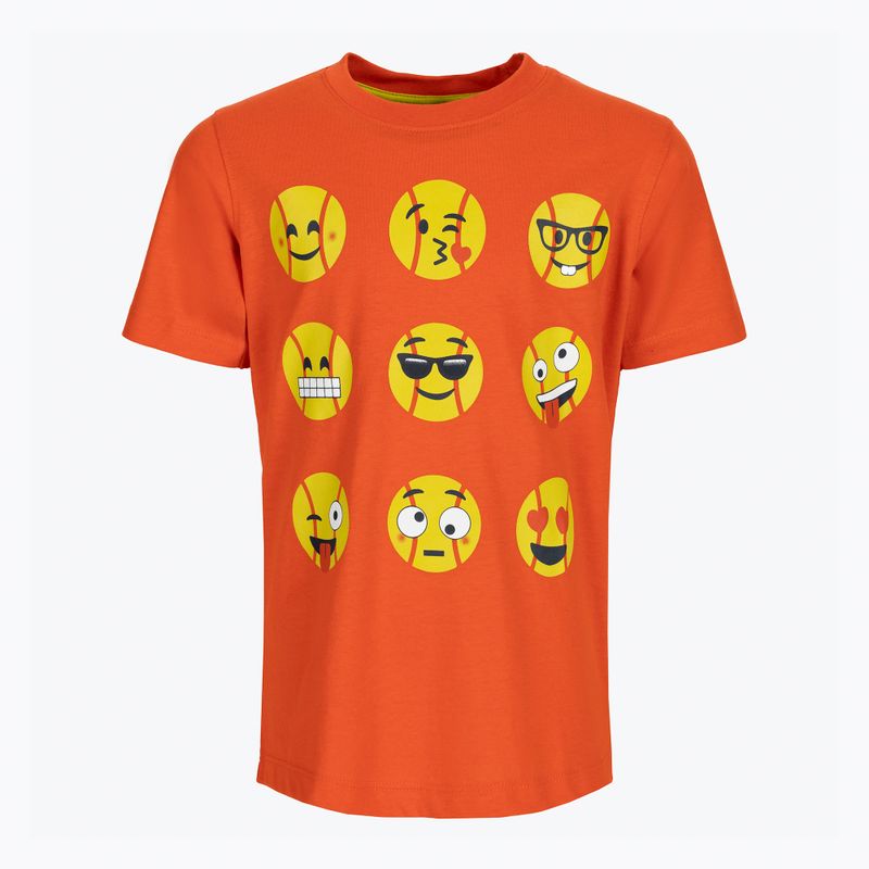 Kinder-Tennisshirt Wilson Emoti-Fun Tech Tee orange WRA807403