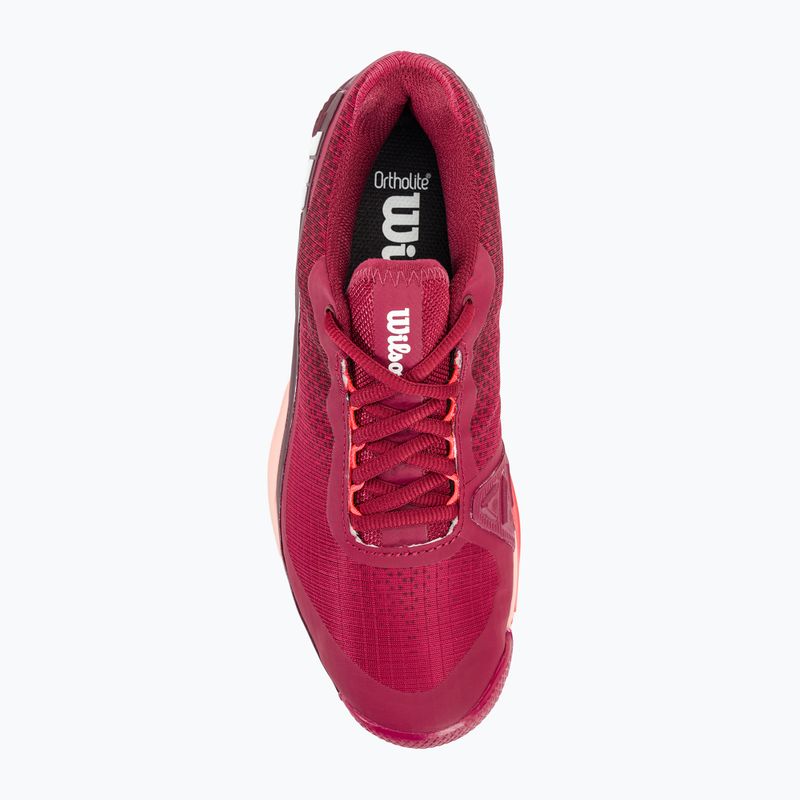 Damen Tennisschuhe Wilson Rush Pro 4.0 Clay beetrot/weiß/tropischer Pfirsich 6