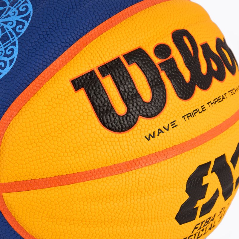 Wilson Fiba 3x3 Game Ball Paris Retail Basketball 2024 blau/gelb Größe 6 3