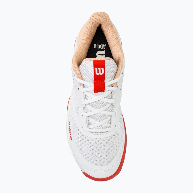Damen Tennisschuhe Wilson Kaos Stroke 2.0 weiß/pfirsich perfait/infrarot 5