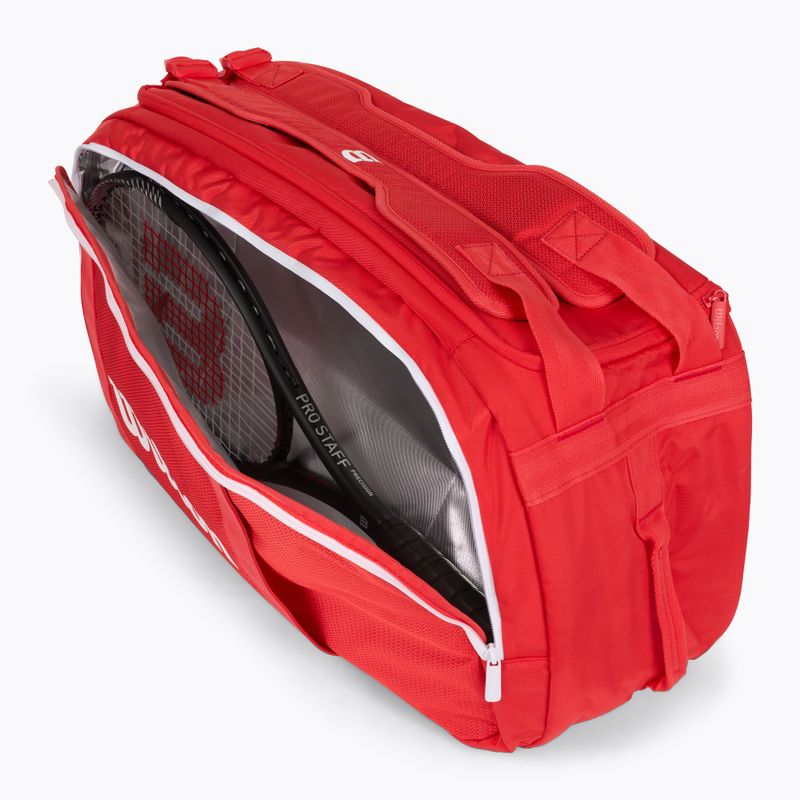 Tennistasche Wilson Super Tour Red Coaches Duffel red 9