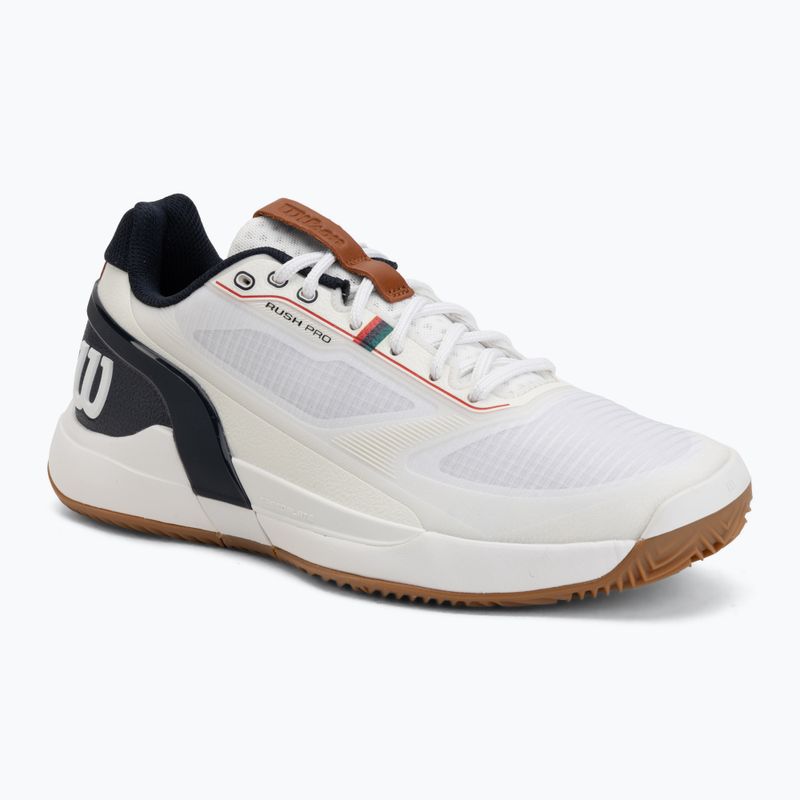 Herren-Tennisschuhe Wilson Rush Pro 5 Clay white/navy blazer/gum