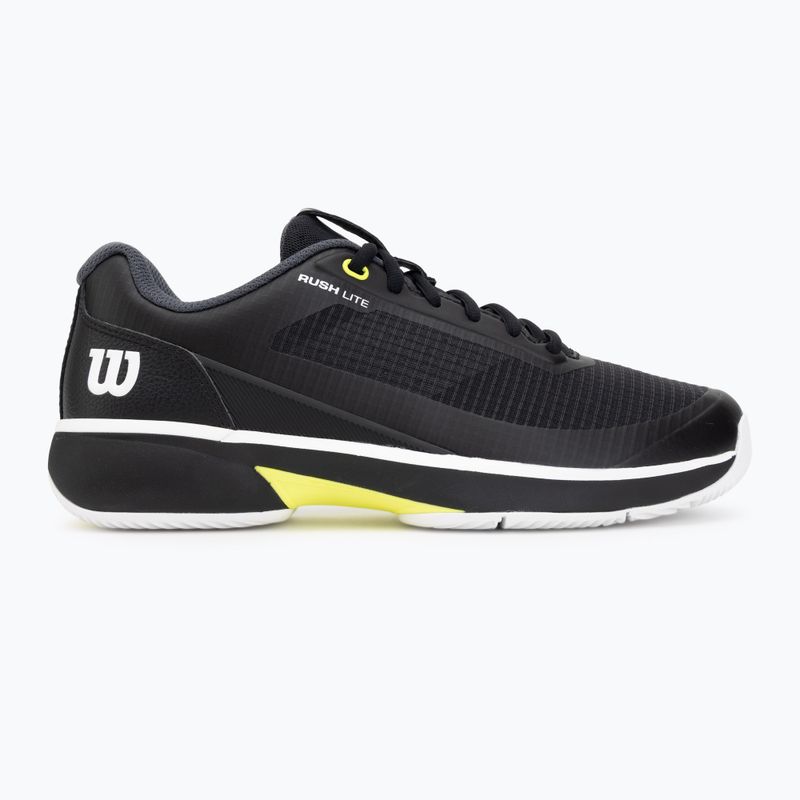 Herren-Tennisschuhe Wilson Rush Lite 5 Clay black/white/safety yellow 2