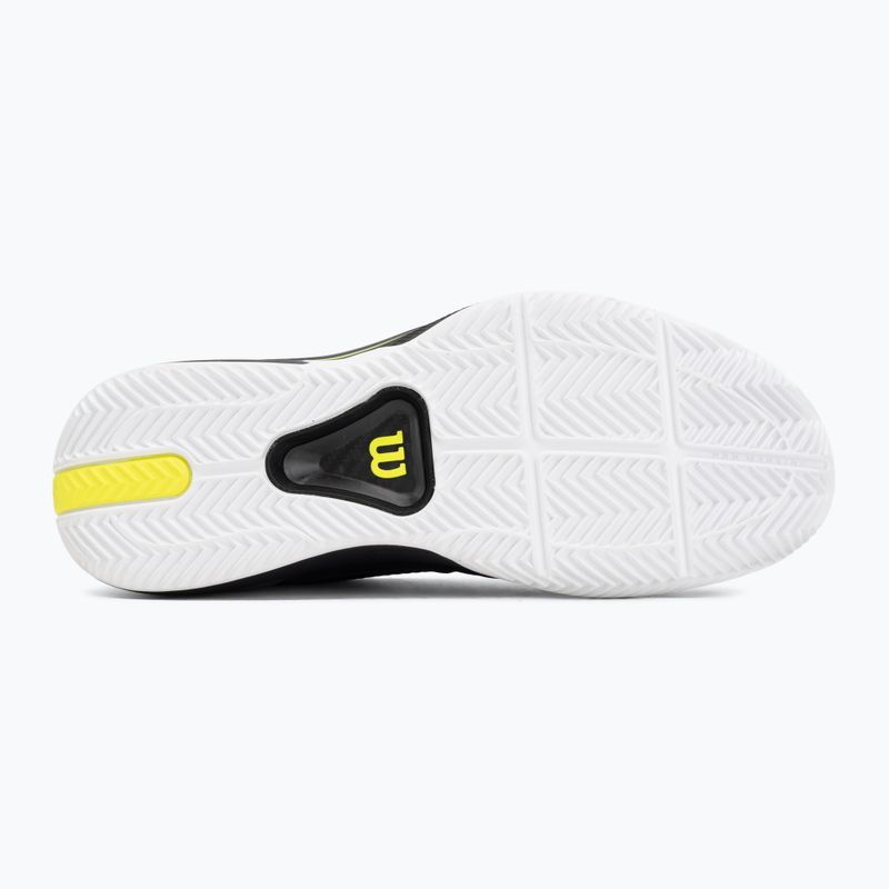 Herren-Tennisschuhe Wilson Rush Pro 5 Tour Clay black/white/safety yellow 4