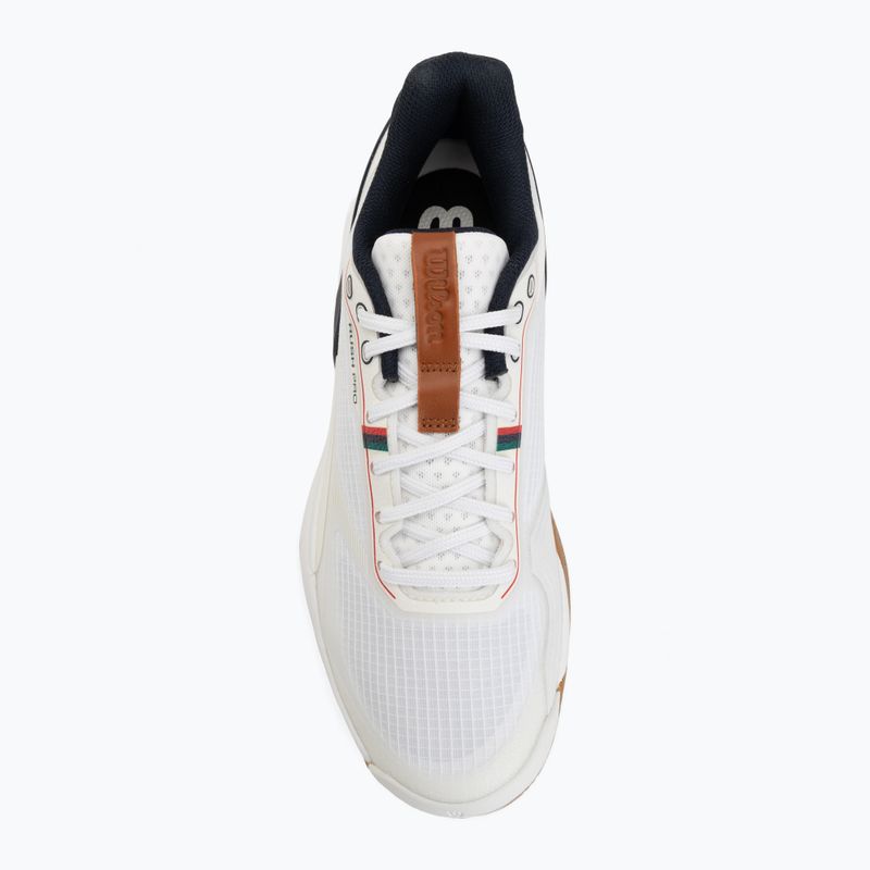 Herren-Tennisschuhe Wilson Rush Pro 5 white/navy blazer/gum 5