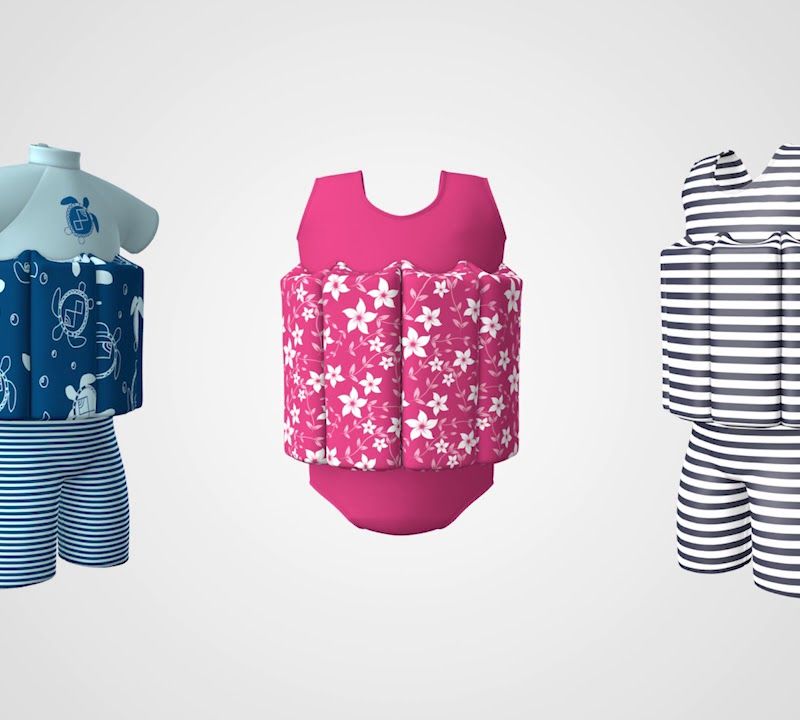 Kinder-Badeanzug Splash About Short John Insects blau SJFSZBL1 4