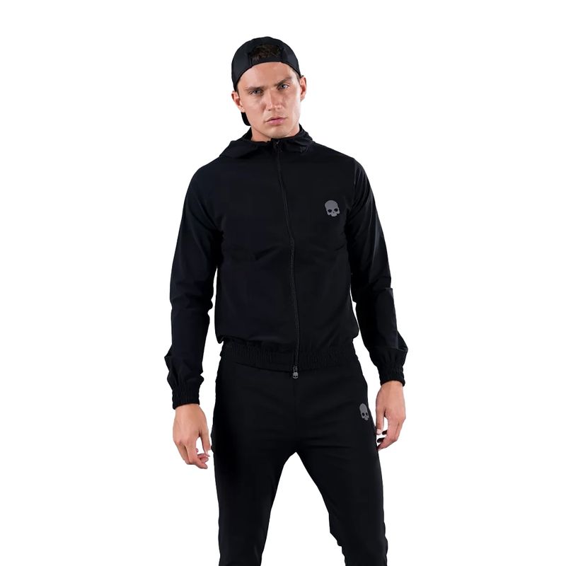 Herren Tennis-Sweatshirt HYDROGEN FZ schwarz TC0003007 4