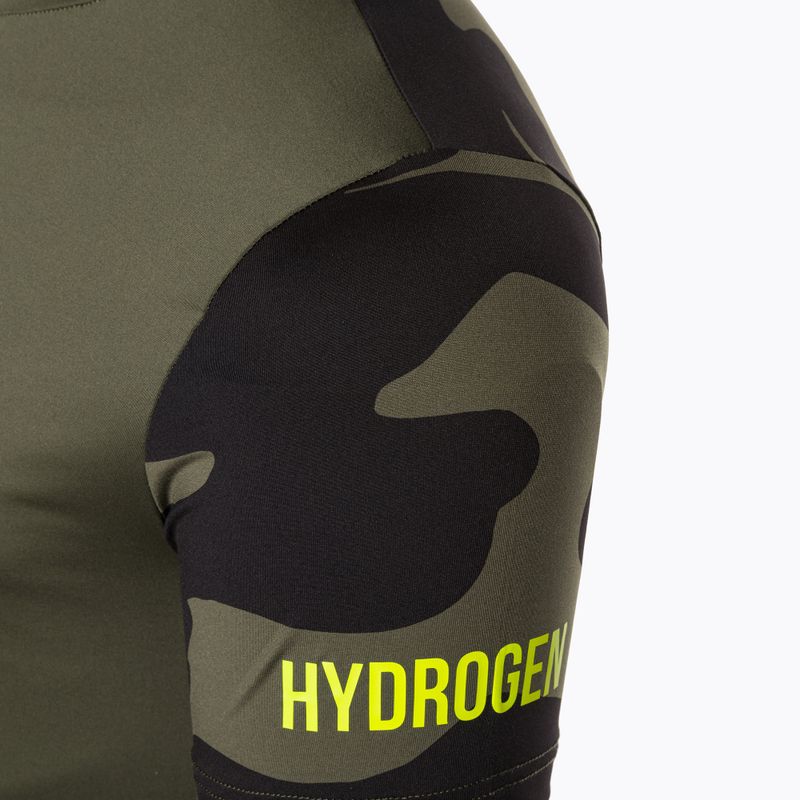 Herren-Tennisshirt HYDROGEN Camo Tech grün T00514397 6