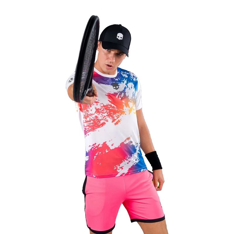 Herren-Tennisshirt HYDROGEN Brush Tech weiß T00516001