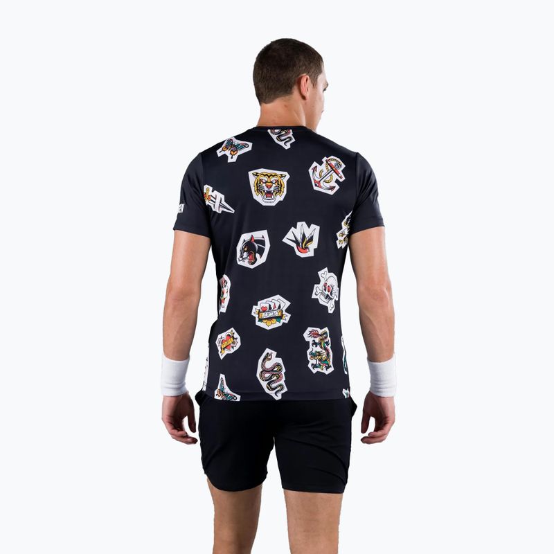Herren-Tennisshirt HYDROGEN Tattoo Tech schwarz T00504007 2