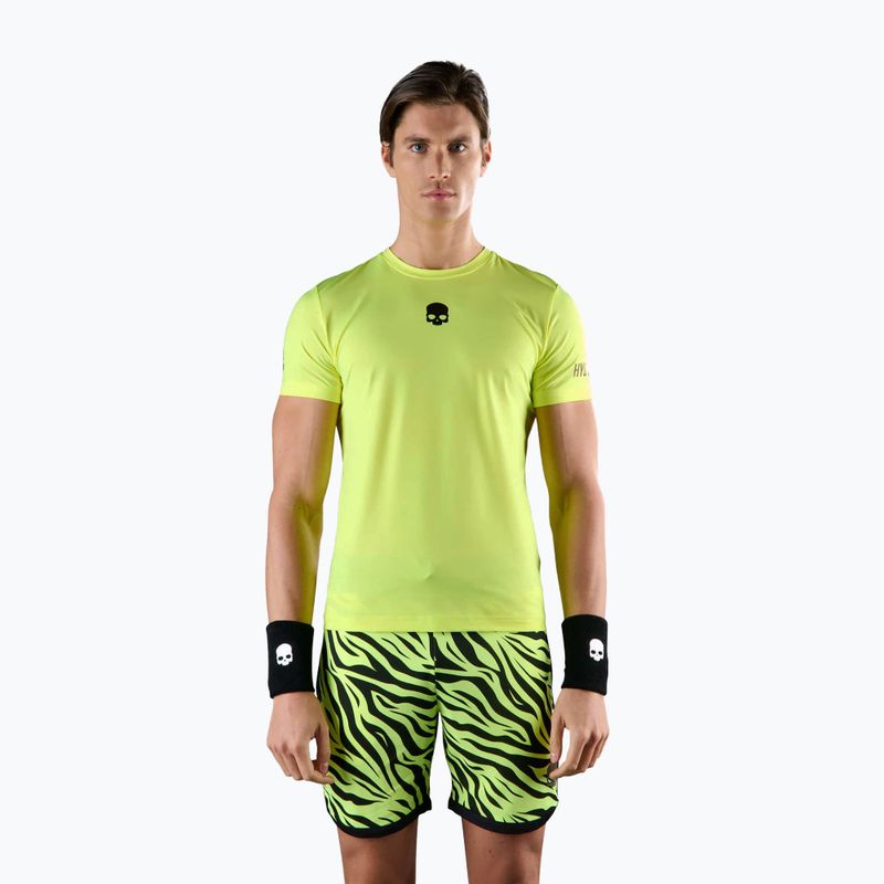 Herren HYDROGEN Basic Tech Tee fluoreszierend gelbes Tennisshirt