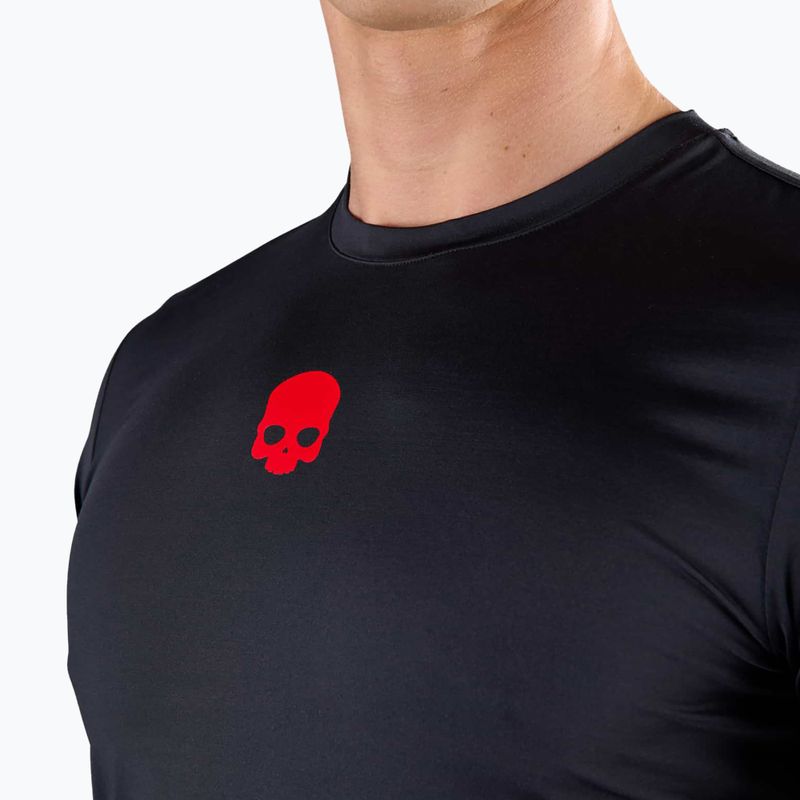 Herren HYDROGEN Panther Tech Tee schwarz/rot Tennisshirt 3