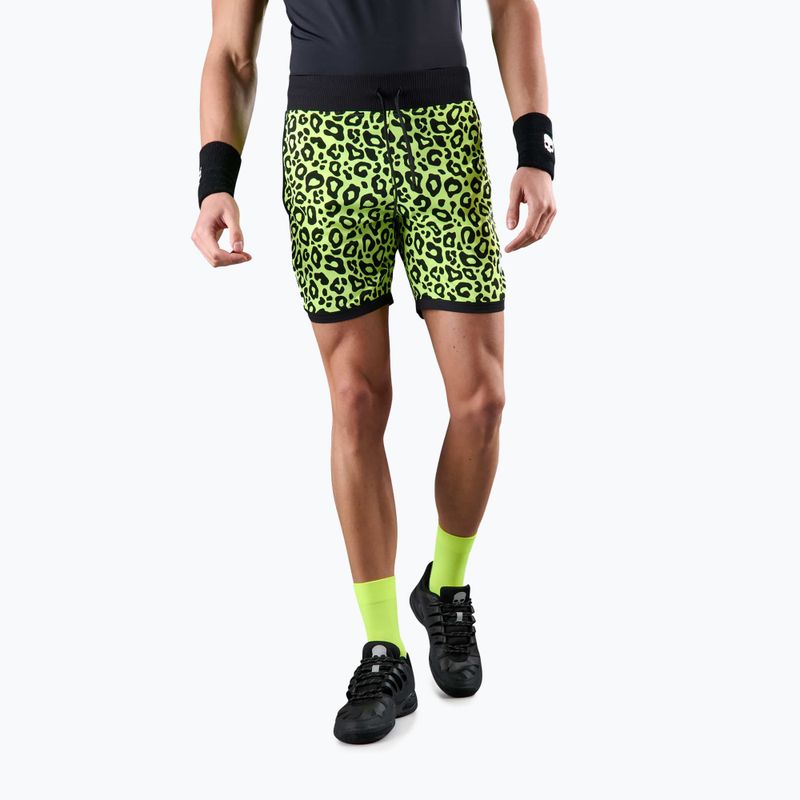 Herren-Tennisshorts HYDROGEN Panther Tech fluoreszierend gelb