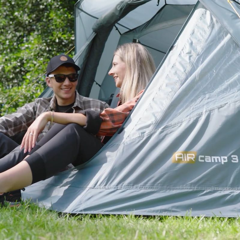 Aufblasbares 3-Personen Campingzelt KADVA AIRcamp 3 grün 17