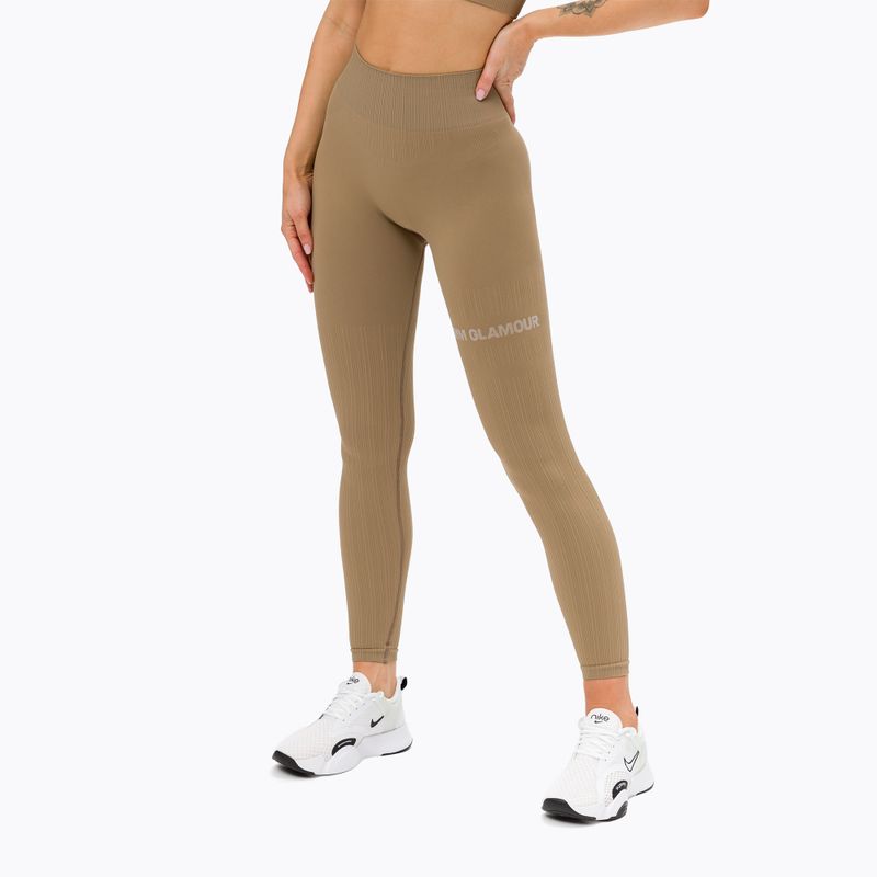 Damen Leggings Gym Glamour push up beige 312