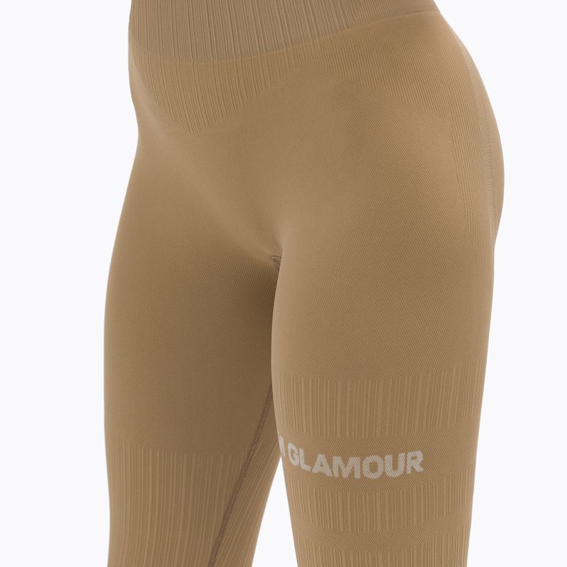 Damen Leggings Gym Glamour push up beige 312 4