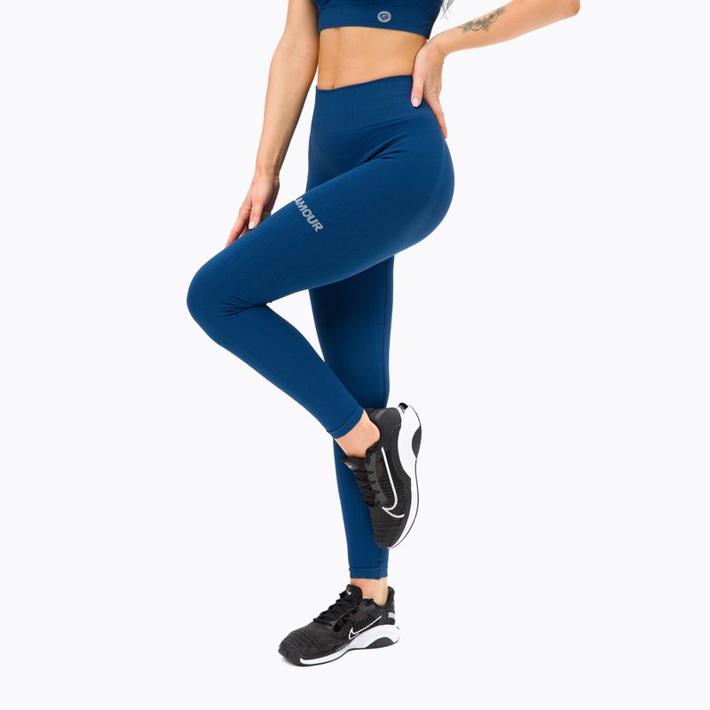 Women's Gym Glamour Push-up Leggings blau 313