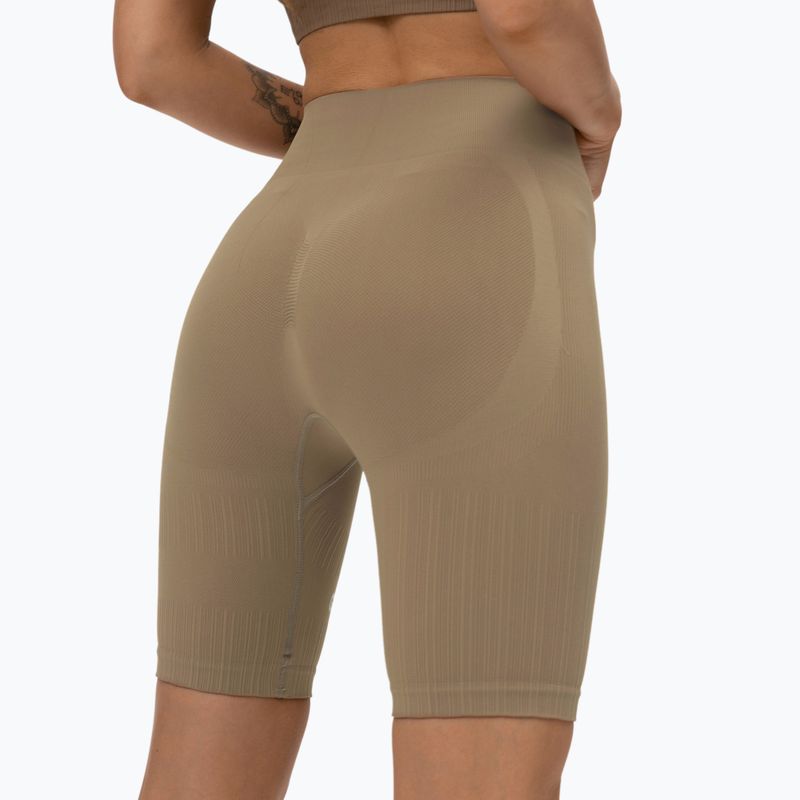 Damen Trainingsshorts Gym Glamour Bikery push up beige 316 3