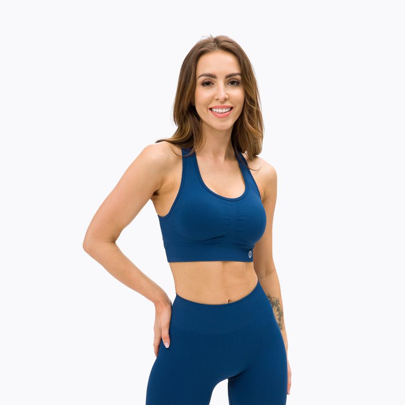 Damen Trainings-BH Gym Glamour push up navy blau 321