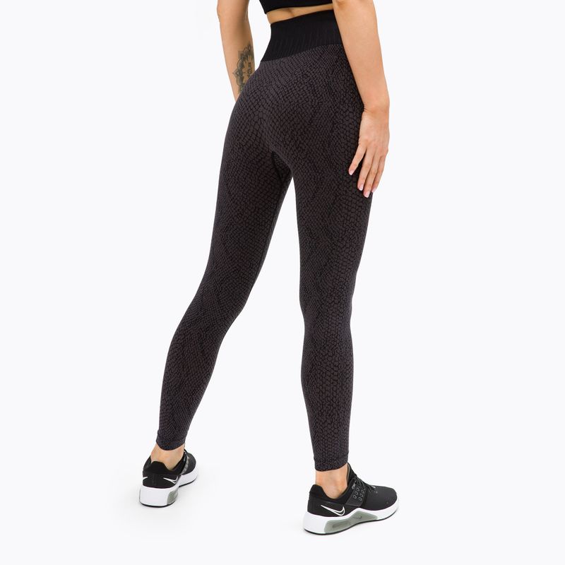 Damen-Leggings Gym Glamour Schlange grau 365 3