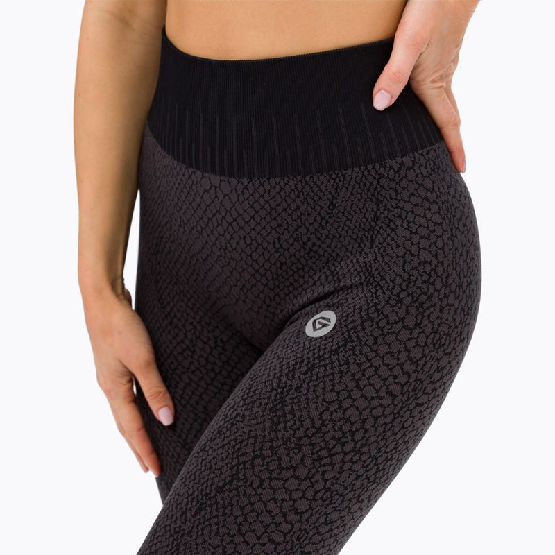 Damen-Leggings Gym Glamour Schlange grau 365 4