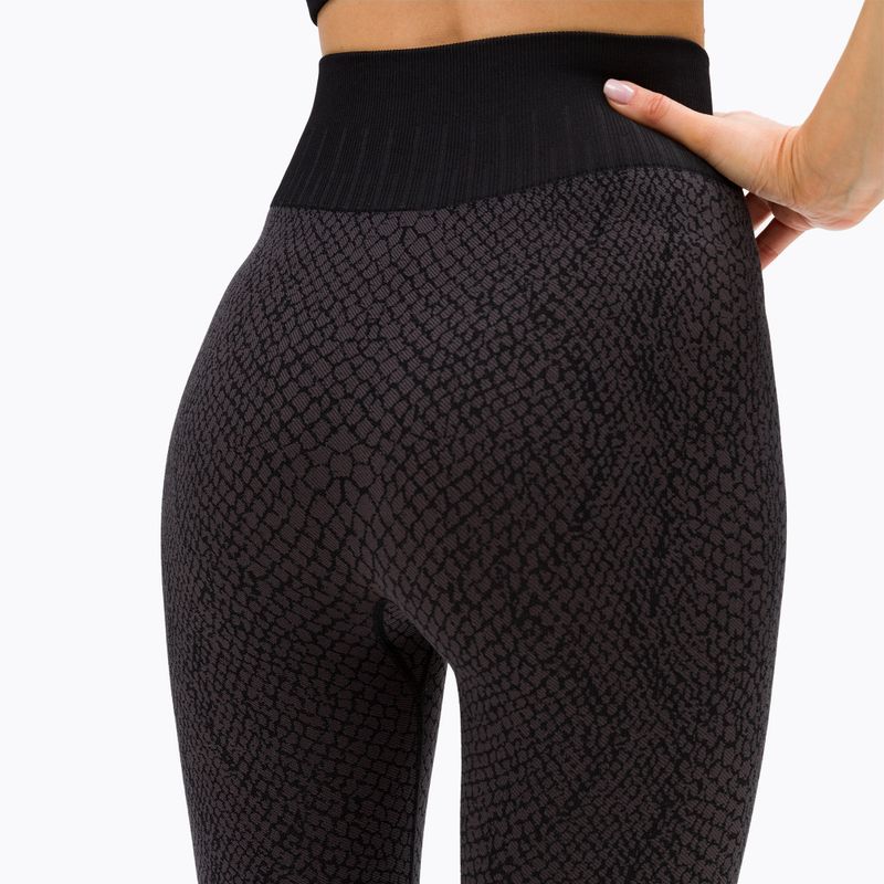 Damen-Leggings Gym Glamour Schlange grau 365 5