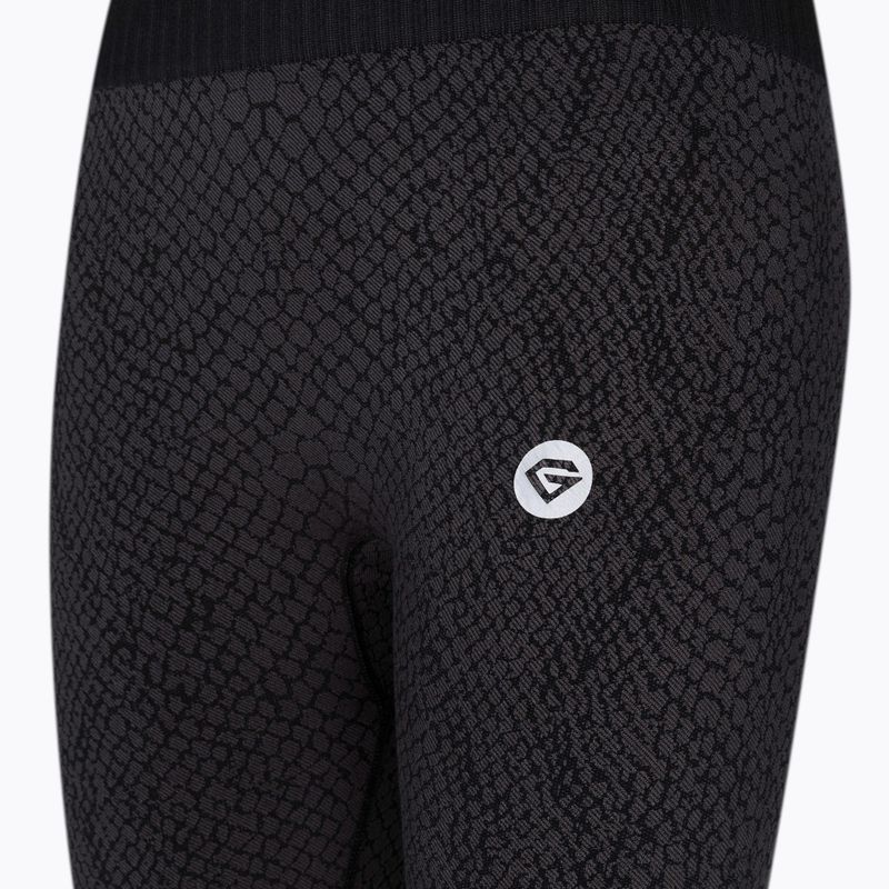 Damen-Leggings Gym Glamour Schlange grau 365 8