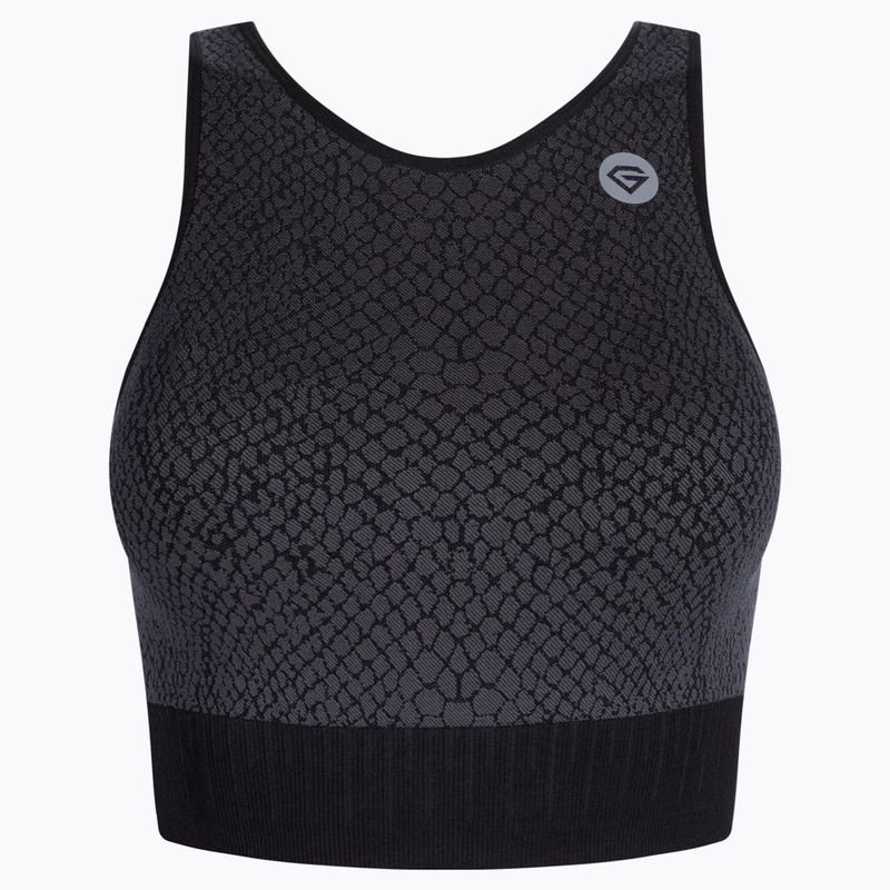 Damen Trainings-BH Gym Glamour Top Snake grau 366 5