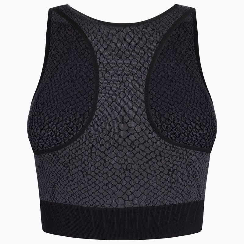 Damen Trainings-BH Gym Glamour Top Snake grau 366 6