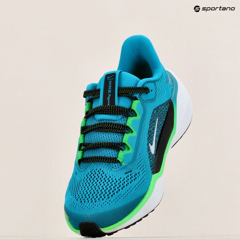 Nike Pegasus 41 aquamarin/schwarz/grün Strike/Fußball grau Kinder Laufschuhe 9