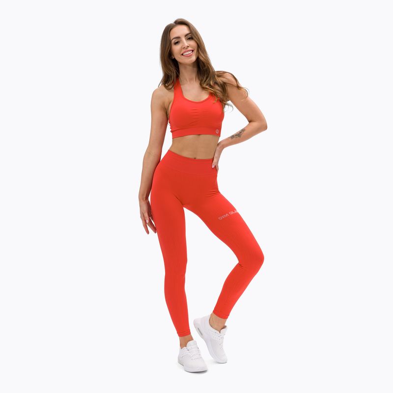 Damen Trainings-BH Gym Glamour push up orange 372 2