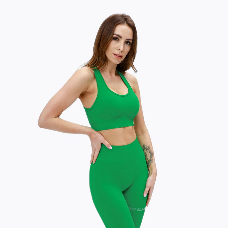 Damen Trainings-BH Gym Glamour push up grün 376